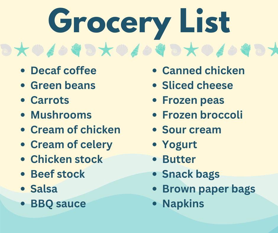 Summer Grocery List