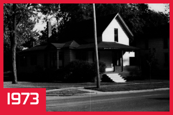 History – 1973 A picture of Midland Open Door's original location on Rodd Street in 1973.