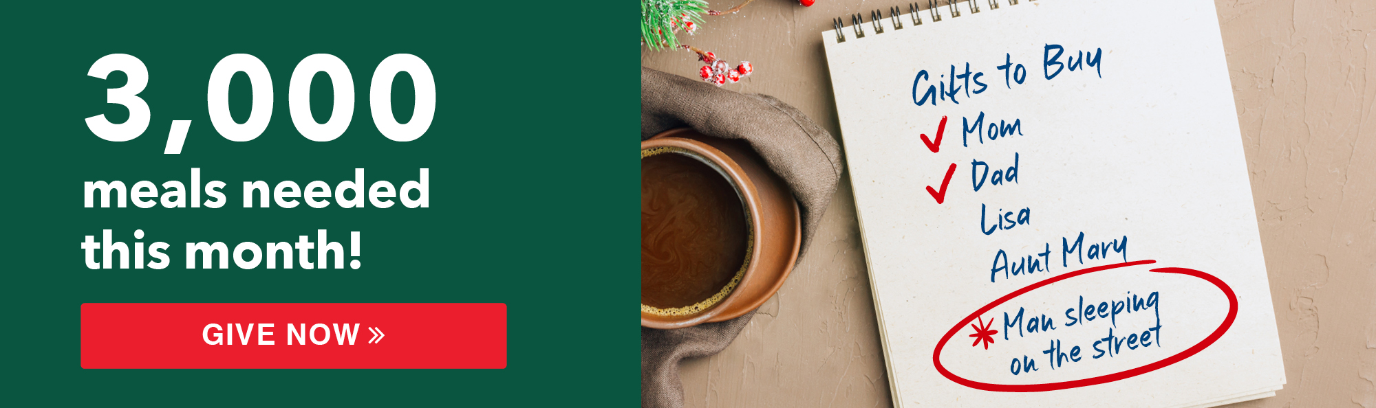 Urgent Christmas Meals Needed